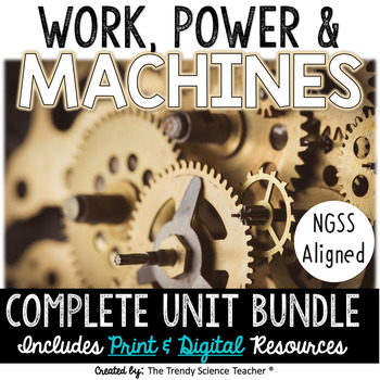 Preview of Work, Power and Machines Unit (Print & Digital Version for Distance Learning)