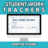 Work Trackers | Winter Themed for Time Management, PBL