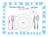 Work / Vocational Task: Set the Table