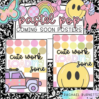 Preview of Work Wall Posters Pastel Pop