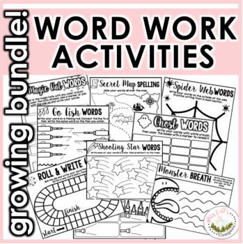 Preview of Word Work Activities for any Word List