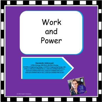 Preview of Work and Power Educational Resource
