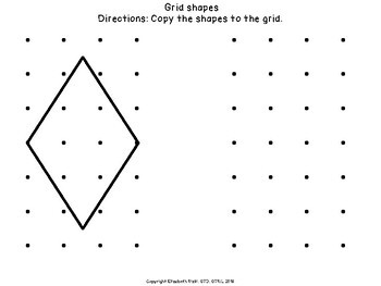 Work on MEMORY, VISUAL MOTOR SKILLS, SHAPES with GRID DRAWINGS | TPT