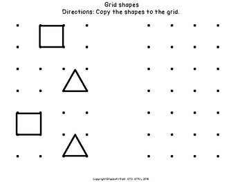 Work on MEMORY, VISUAL MOTOR SKILLS, SHAPES with GRID DRAWINGS | TPT