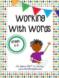Word Work Activities for grade 3, 4, 5 to go Back in the T