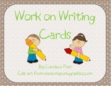 Work on Writing - Blackline Masters of Cards for Writing Center