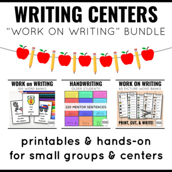 Preview of Work on Writing Center Low Prep Ideas to Use All Year Bundle