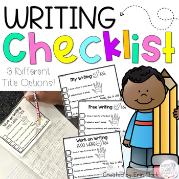 Work on Writing Free Write Checklist