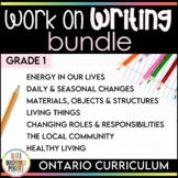 Work on Writing - Grade 1 Ontario Curriculum Bundle | Prin