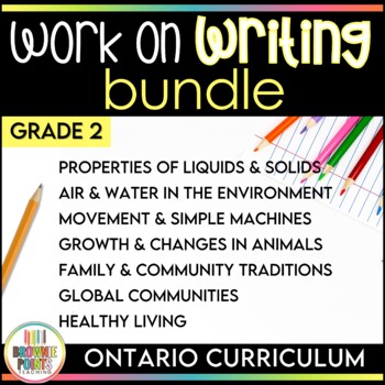 Preview of Work on Writing - Grade 2 Ontario Curriculum Bundle | Print and Digital