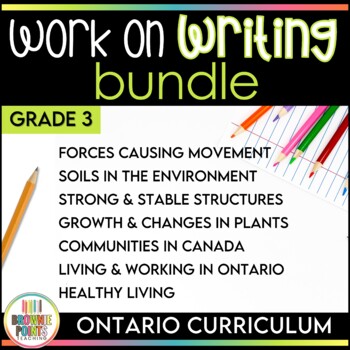 Preview of Work on Writing - Grade 3 Ontario Curriculum Bundle | Print and Digital