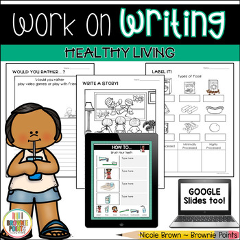 Preview of Work on Writing - Healthy Living (Grade 3)