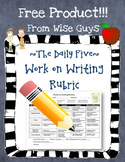 Daily 5 Work on Writing Rubric