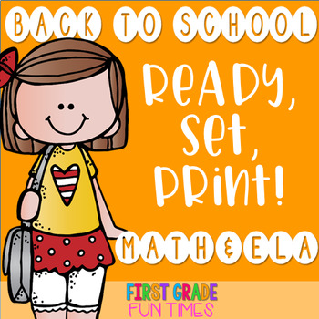 Preview of Back to School Cut & Glue First Grade