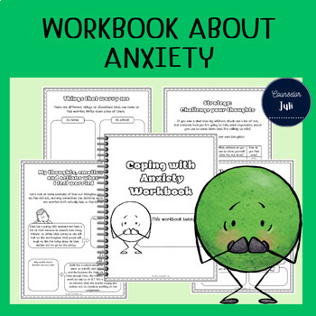 Preview of Mental Health Workbook about anxiety: reflection activities and coping skills