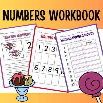 Preview of Workbook about numbers for kindergarten children  Numbers 1-20 | PDF set for pre