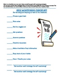 Workbook for Self-Montoring / Strategies to stay on-task in class