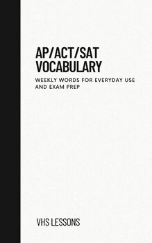 Preview of AP/ACT/SAT Weekly vocabulary