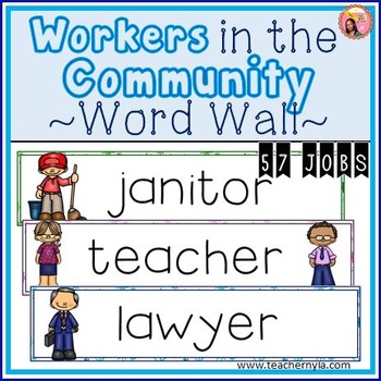 Preview of Workers in the Community Word Wall