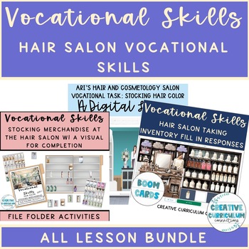 Preview of Working At A Hair Salon Vocational Task/Job Skills GROWING BUNDLE