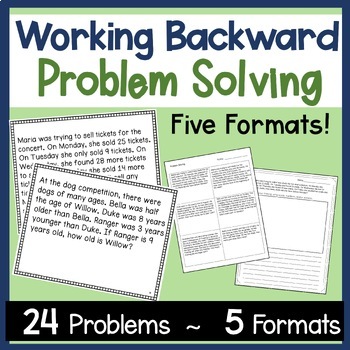 work backwards problem solving strategy