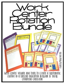 Preview of Work Center Rotation System- For Special Education Classroom