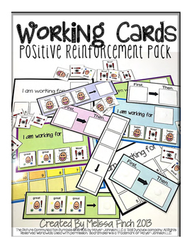 Preview of Working Cards- Positive Reinforcement Pack