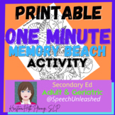 Working Memory Activity with Beach Theme-No Prep