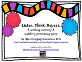 Working Memory & Auditory Processing Game (Listen.Think. Repeat.)