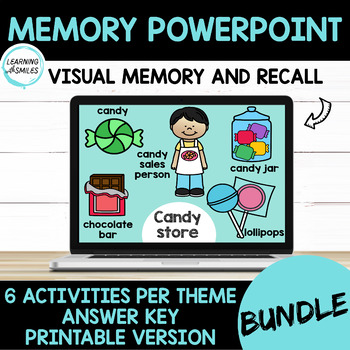 Preview of Working Memory PowerPoint Visual Recall Activity and Vocabulary Development