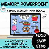 Working Memory PowerPoint Visual Recall: Food Shop Vocab A