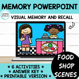 Working Memory PowerPoint Visual Recall: Food Shops  Activ