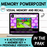 Working Memory PowerPoint Visual Recall: In the Park