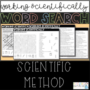 Preview of Working Scientifically Word Search