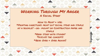 Preview of Working Through My Anger (A Social Story)