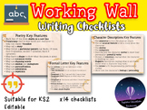 Working Wall Writing Checklists