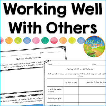 Preview of Working With Others & Being a Good Parter Free Worksheets