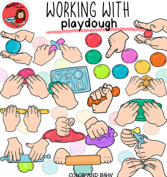 Working With Playdough Clip Art by Artifex | TPT