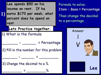 Preview of Using Percents - Working a Budget Mathematics (worksheet included) (SMART BOARD)