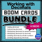 Working with Decimals Boom Cards Bundle (Add, Subtract, Mu