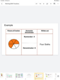 Working with Fractions - Digital Activity Google Classroom