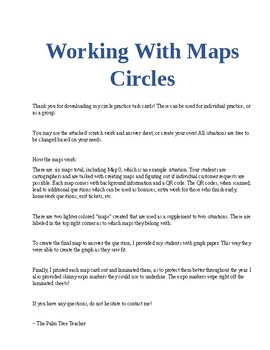 Preview of Working with Maps - Circles Practice (Editable)