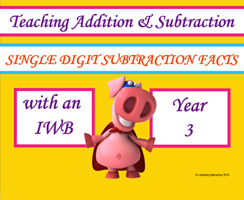 Preview of Working with Single Digit Subtraction Facts - Year 3