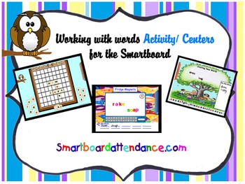 Preview of Working with Words Activity Centers for the Smartboard