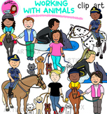 Working with animals clip art 2