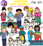 Working with animals clip art 3