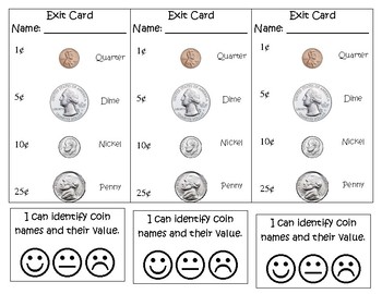 quarter 1 grade worksheet and their coins Identifying money  with value Working