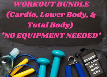 Preview of Workout Bundle--Digital Google Slides-No Equipment Needed