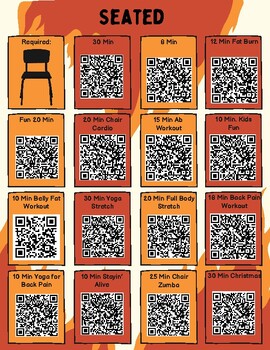 Preview of Workout Posters with QR Codes