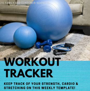 Preview of Workout Tracker (template to record weekly exercises for strength & cardio)